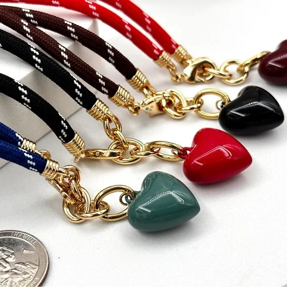 ROXANNE ASSOULIN The Happy Cord Charm Necklace Brown * Without Charm firm price - Picture 11 of 11